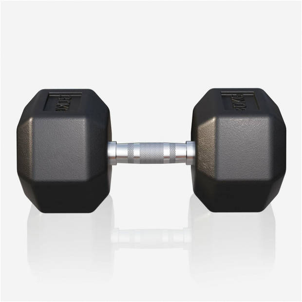 Gorilla Sports Dumbbell - 1 x 30 kg - Gietijzer - Hexagon - Halter