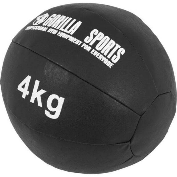 Gorilla Sports Medicijnbal - Medicine Ball - Kunstleer - 4 kg