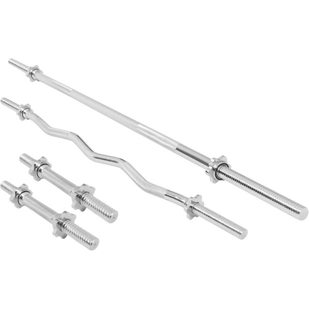 Gorilla Sports Set Barbells - Halters - Dumbellstangen - Schroefsluiting 30 mm