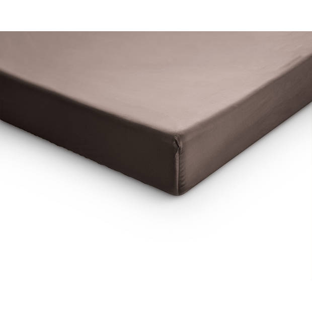 Primaviera Deluxe Hoeslaken Topper Satijn - 160x220 - Taupe