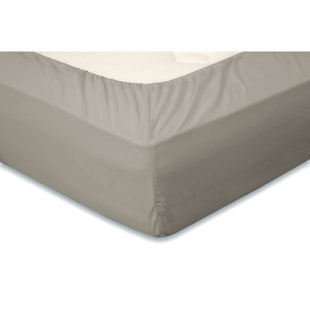 Eleganzzz Hoeslaken Jersey Katoen Stretch 35cm Hoge Hoek - mushroom 90x210/220 - 100x200cm