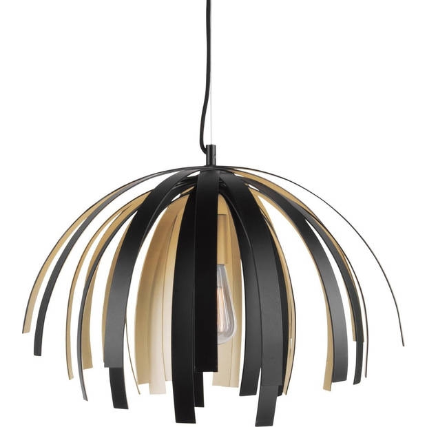 Leitmotiv Willow Lamp - Hanglamp - Aluminium - Ø50 x 35 cm - Zwart/goudkleurig