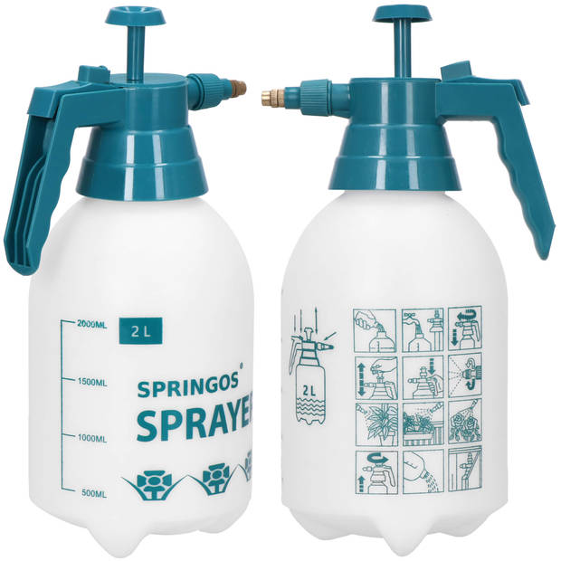 Springos Drukspuit - Handmatig - Planten - 2 Liter