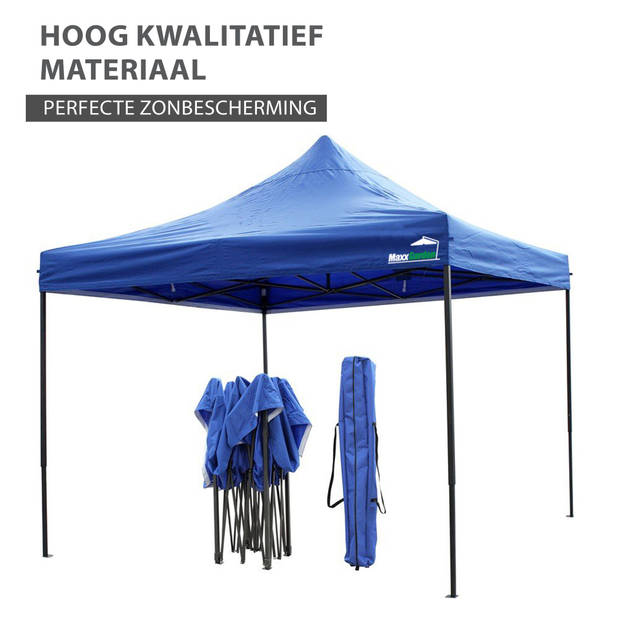 MaxxGarden Easy-up Partytent - 3x3m - Stalen Frame (blauw)