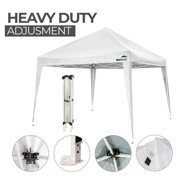 MaxxGarden Easy-Up Partytent - 3x3m - Aluminium Frame (wit)