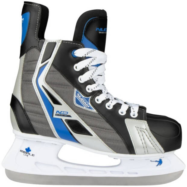 Nijdam IJshockeyschaats Polyester - Deluxe - Grijs / Blauw - 45