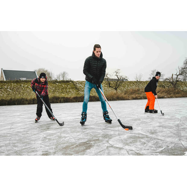 Nijdam Ijshockeyschaats Semi-Softboot - North Glider - Zwart / Blauw - Maat 39