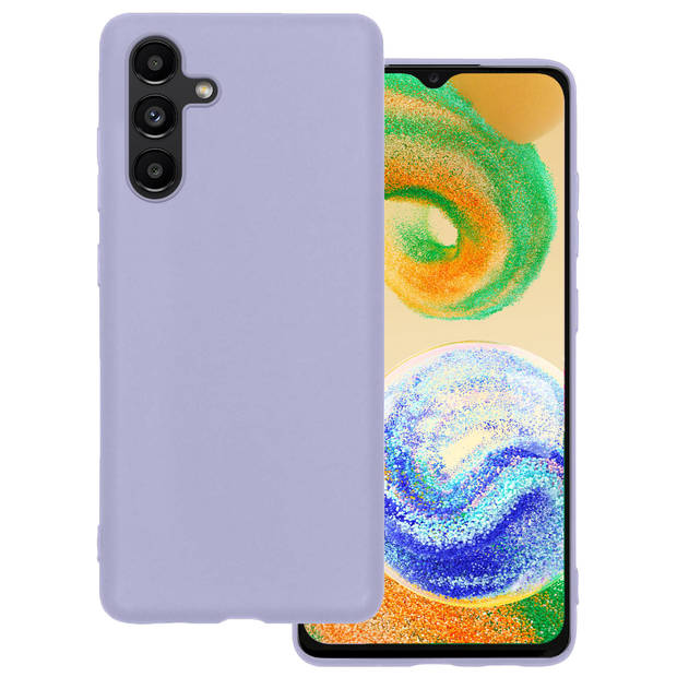 Basey Samsung Galaxy A04s Hoesje Siliconen Hoes Case Cover -Lila