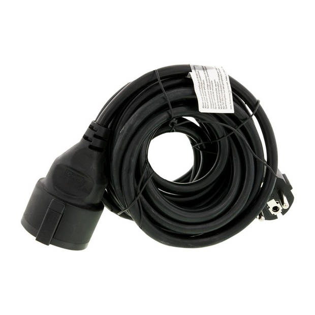 Extension cord 5 meters Protective earth Rubber 3500W - Shut-off valve - Rubber 1.5mm2 IP44