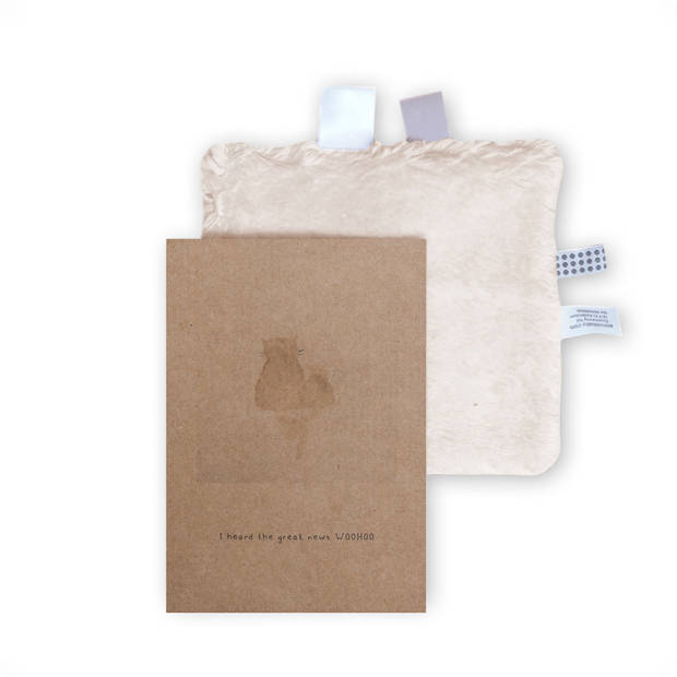 Snoozebaby Giftset Knuffeldoekje & Geboortekaartje - Peach Blush