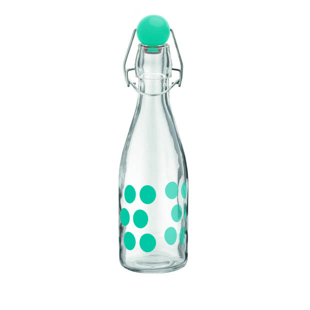 Zak!Designs - Dot Dot Waterfles 250 ml - Glas - Blauw