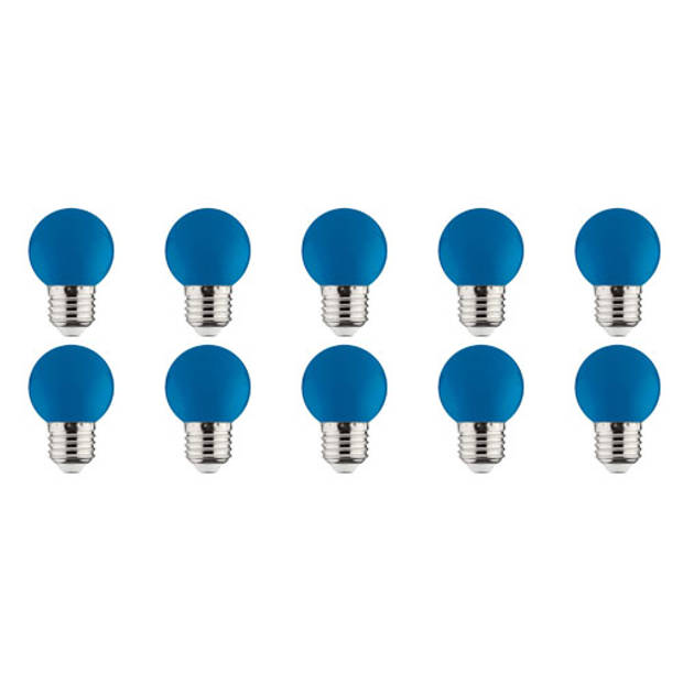 LED Lamp 10 Pack - Romba - Blauw Gekleurd - E27 Fitting - 1W