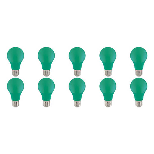 LED Lamp 10 Pack - Specta - Groen Gekleurd - E27 Fitting - 3W