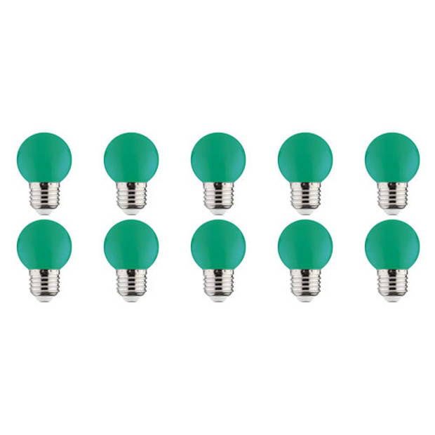 LED Lamp 10 Pack - Romba - Groen Gekleurd - E27 Fitting - 1W