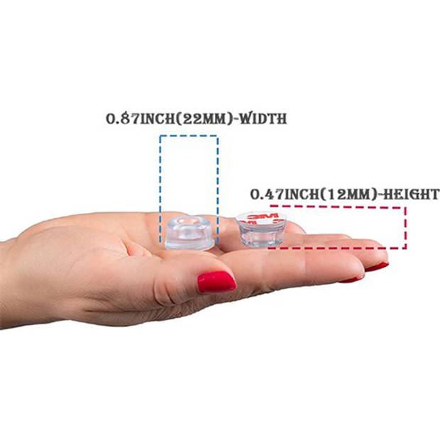 FSW-Products - 2 Stuks - Siliconen Stootdoppen - 22 mm dia - 12 mm dik - Zelfklevende Deurstoppers