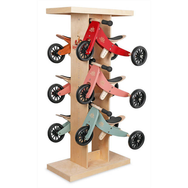 Kinderfeets leeg houten display voor Tiny Tot loopfietsen