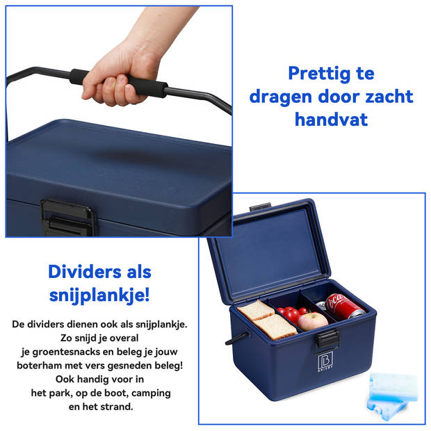 Brisby 12 liter Koelbox Blauw met 2 koelelementen