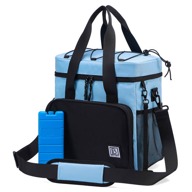 Brisby 4 Laags Geïsoleerde Koeltas - Lunchtas 15 liter - Zwart Blauw