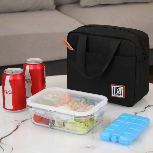 Brisby 4 Laags Geïsoleerde Koeltas - Lunchtas 4 liter - Zwart