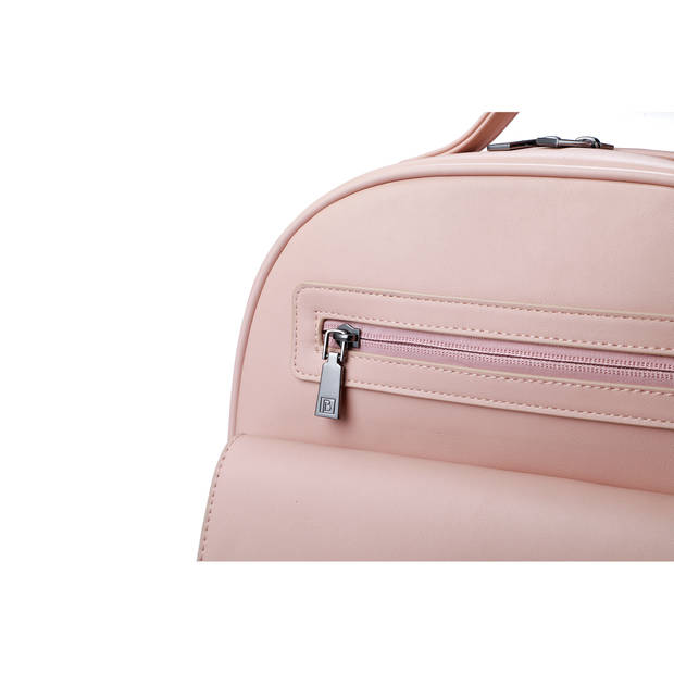 Brisby Venezia Slijtvaste Rugtas - Rugzak - Geschikt voor 15.6 inch laptop - Laptopvak - Waterafstotend - PU Leer - Roze