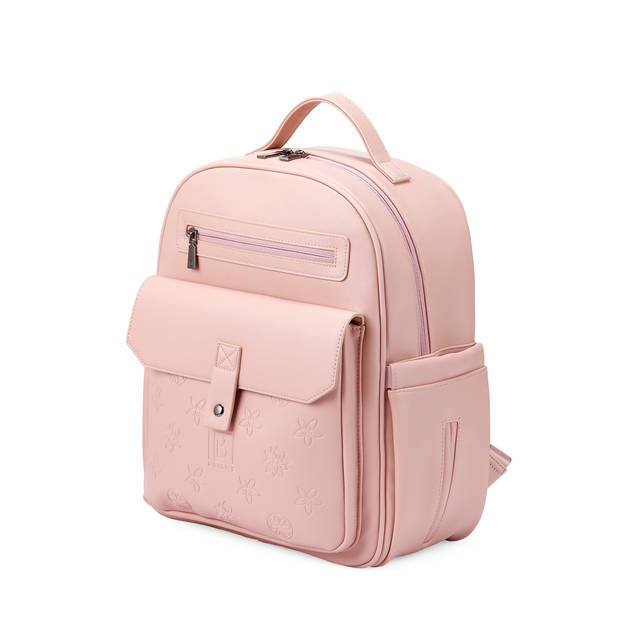 Brisby Venezia Slijtvaste Rugtas - Rugzak - Geschikt voor 15.6 inch laptop - Laptopvak - Waterafstotend - PU Leer - Roze