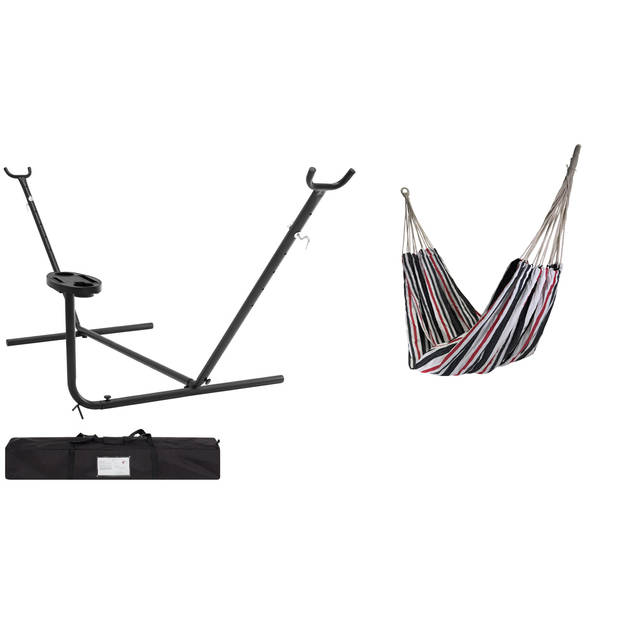 Vaderdagtip! 4gardenz® Hangmatstandaard met Tafel en Scandic Hangmat