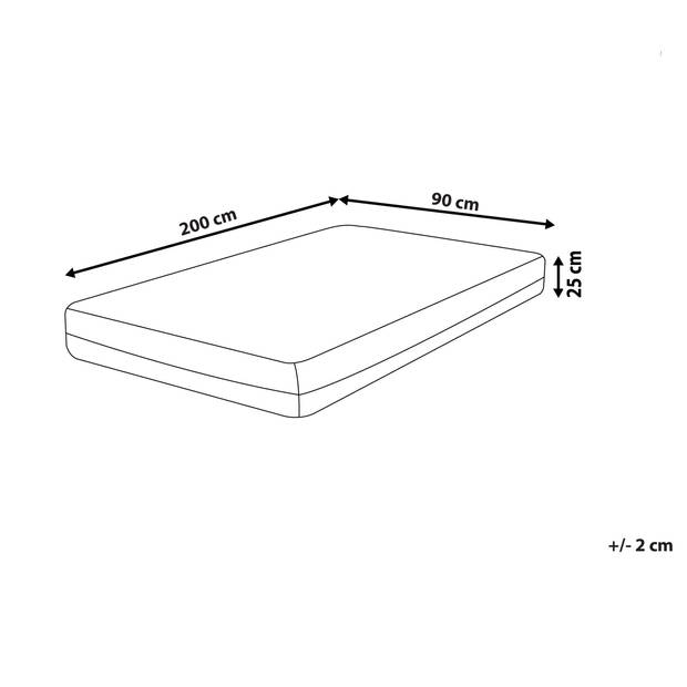 Beliani SPONGY - Matras-Wit-Traagschuim