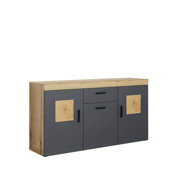 Tyler dressoir grijs, eik decor.