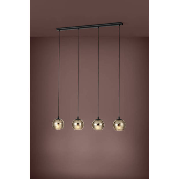 EGLO Lemorieta Hanglamp - E27 - 111 cm - Zwart/Goud