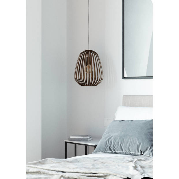 EGLO Espinal Hanglamp - E27 - Ø 28 cm - Brons - Staal