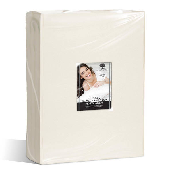 Nightsrest VP Dubbel Jersey Matras Hoeslaken - Creme Maat: 140x200/220 + 40 cm