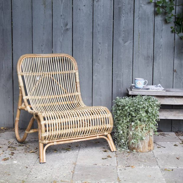 Het Mandenhuys - Rotan Loungestoel Naturel - Bohemian - Relaxfauteuil