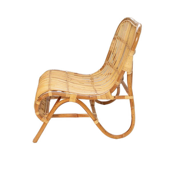 Het Mandenhuys - Rotan Loungestoel Naturel - Bohemian - Relaxfauteuil