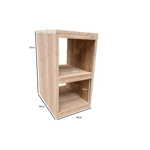 Wood4you - bureaukast steigerhout 34Bx49Dx72H cm Hout - Werkbureau