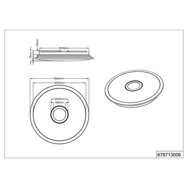 TRIO OSAKA - Plafonniere Chroom Ø42 cm - SMD LED