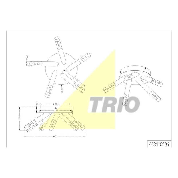 TRIO BOLSA - Plafonniere Chroom Ø41 cm - SMD LED