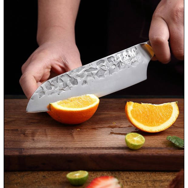 T&M Knives Koksmes Bodils Japans Koksmes Van Keihard Staal Gehamerd Lemmet Met Cadeaubox