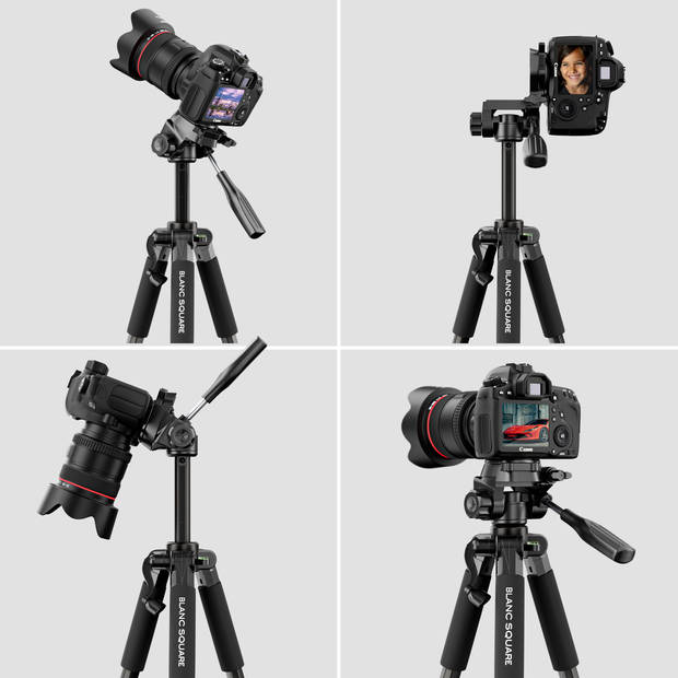 BS® Tripod Camera statief Pro - Met Smartphone telefoon houder - 172cm - Sony Canon Nikon
