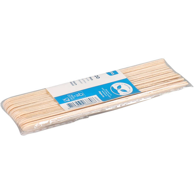 DEPA BBQ/verjaardag/camping bestek - messen - 20x - hout - 16 cm - Messen