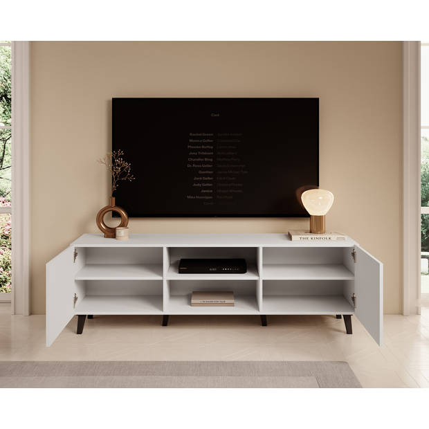 Meubella TV-Meubel Palamos - Wit - 150 cm