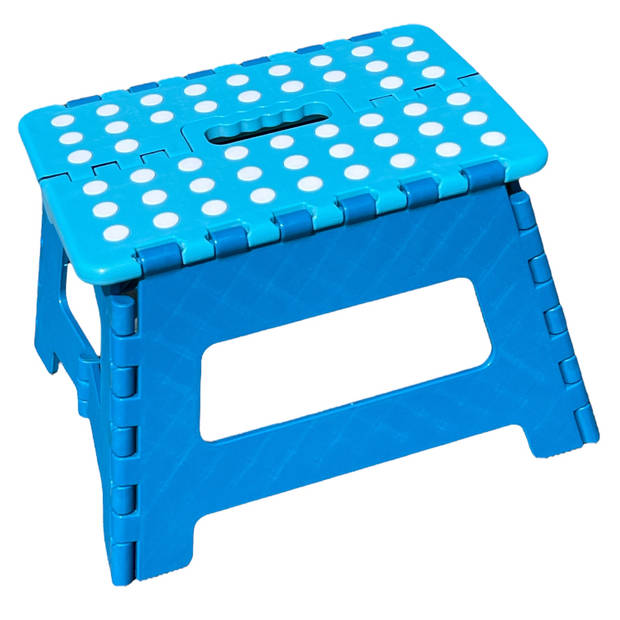 Opstapkruk - Opstapje - Kruk - Inklapbaar - Draagkracht 150 kg - 31x22x22cm - Blauw