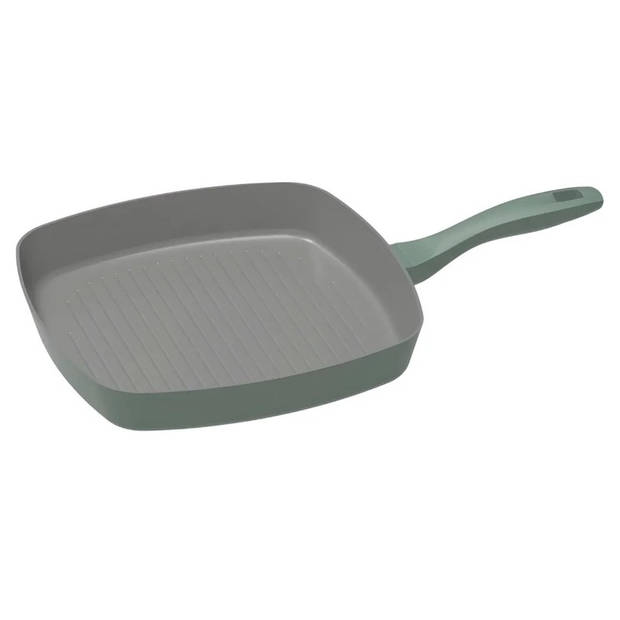 Michelino 28213 - Groene Grillpan - 28 cm - Groen