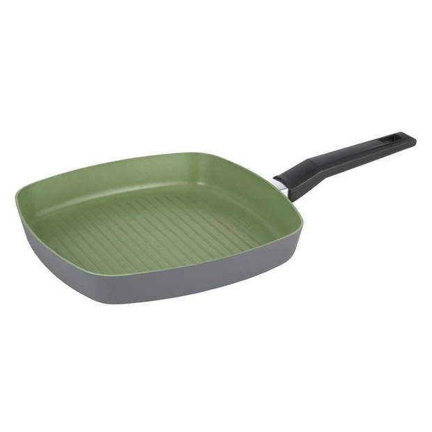 Michelino 28118 - Grillpan - 28 x 28cm - Zwart / Groen - Serie Lara green