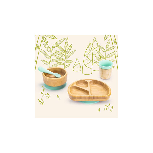 Munchkin Bamboo Suction Plates - Bamboe Bordje met Zuignap