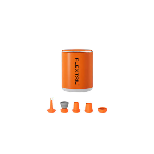 Flextail Gear luchtbed pomp Tiny Pump X2 - Oplaadbare luchtbedpomp - 400LM lantaarn - 3-in-1 - Oranje