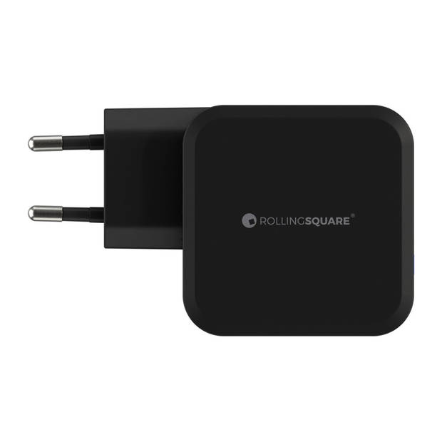 Rolling Square GaN Oplader 65w - USB en USB-C poort