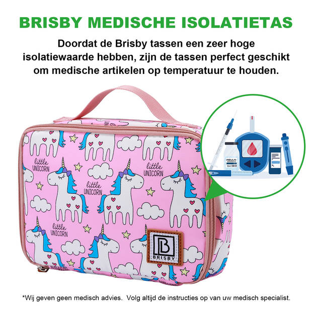 Brisby 4 Laags Geïsoleerde Koeltas - Lunchtas 2.5 liter - Eenhoorn