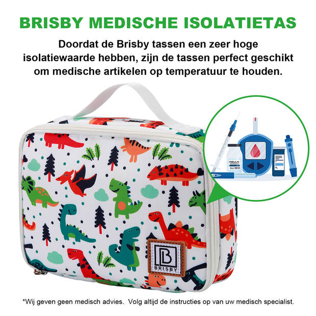 Brisby 4 Laags Geïsoleerde Koeltas - Lunchtas 2.5 liter - Dino