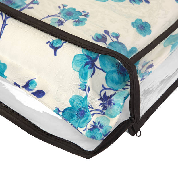 Kopu® Blossom - Comfortabel Tuinkussen met Hoge Rug - Blauw