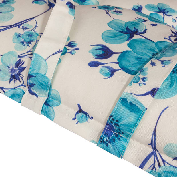 Kopu® Blossom - Comfortabel Tuinkussen met Hoge Rug - Blauw